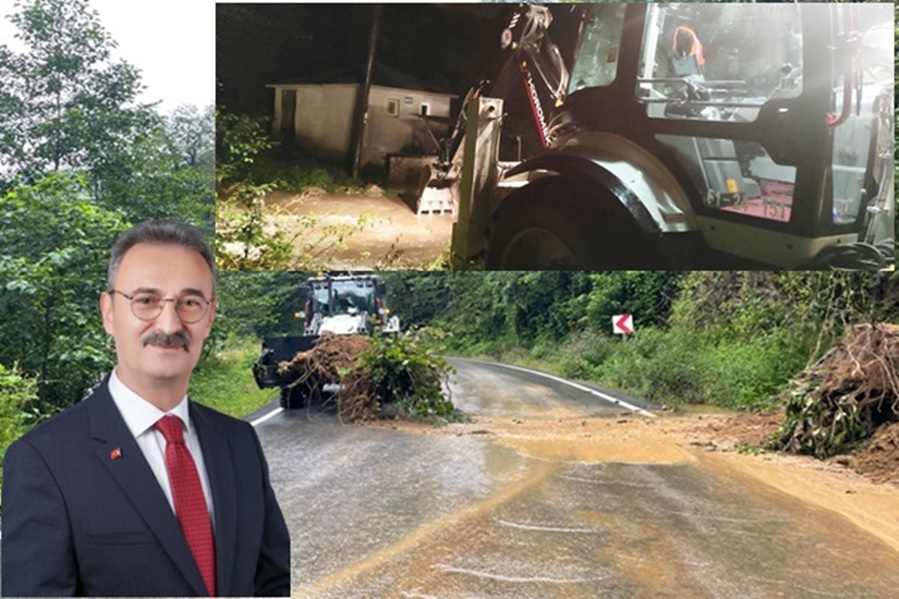 Şalpazarı Genelinde Şiddetli Yağışlar Heyelanlara Neden Oldu